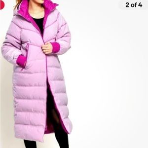 Nike Unique purple long puffer coat